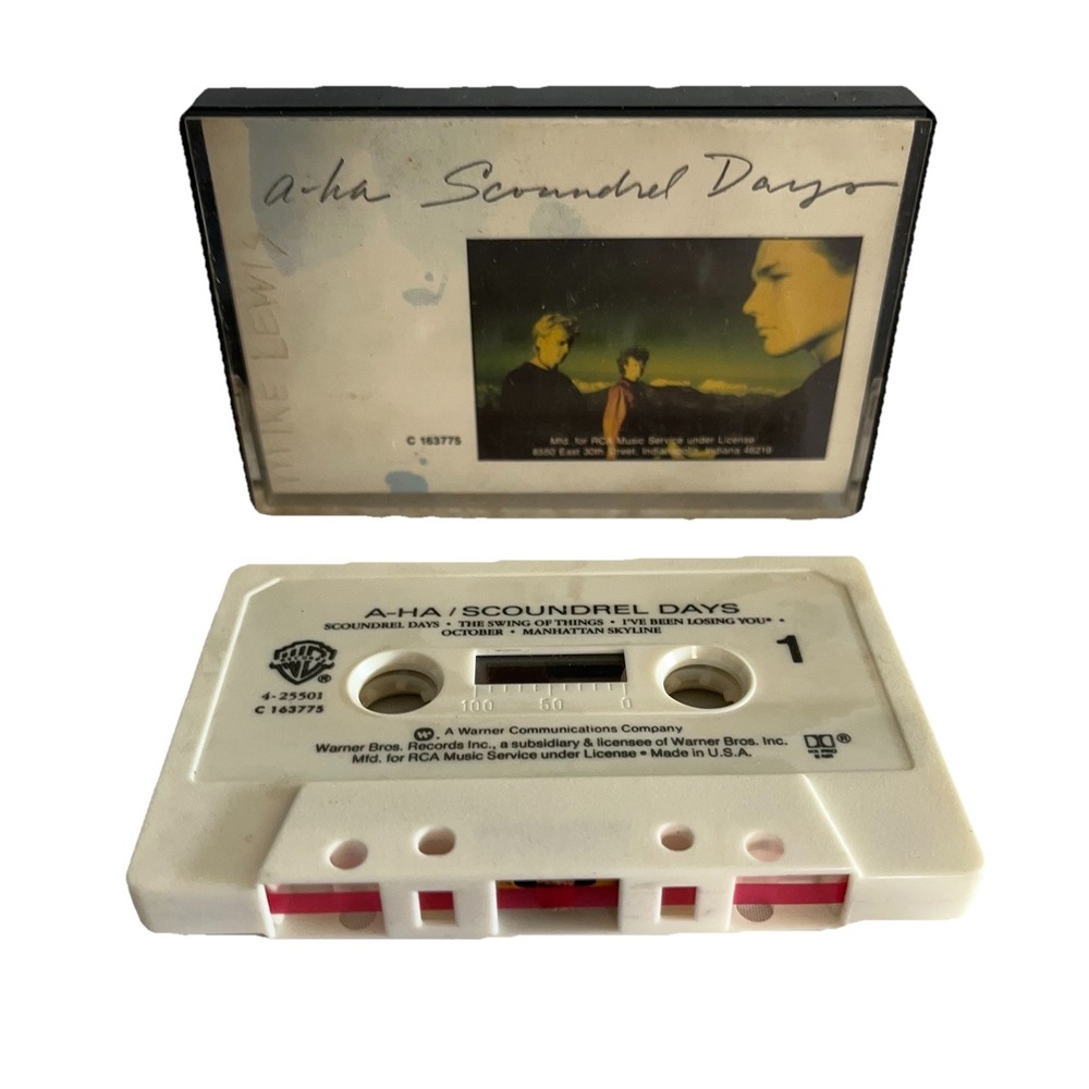 A-Ha Scoundrel Days Original‎ 1986 Warners Cassette Tape